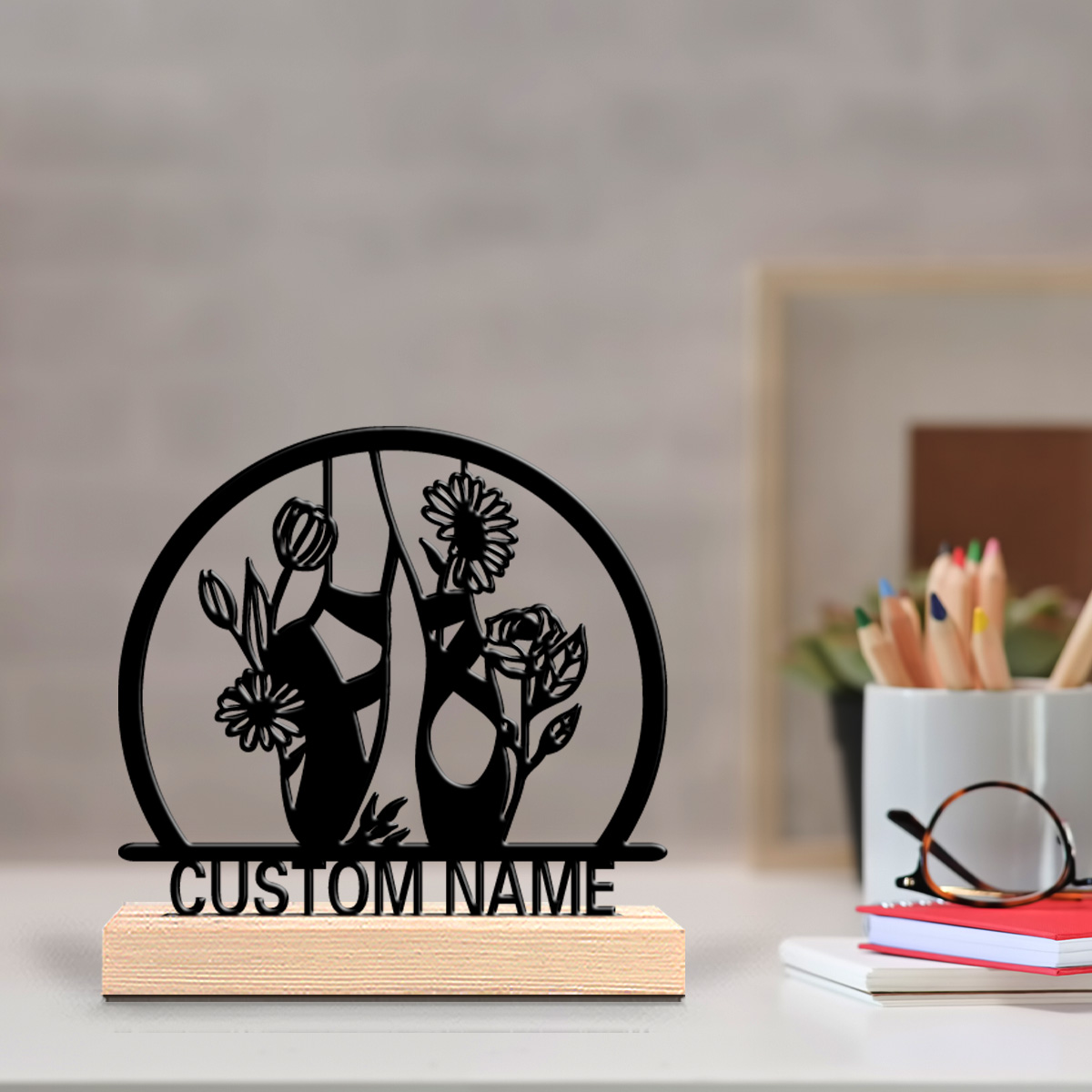 1pc beautiful personalized bal - Engraved Wood Frame avaliação e preço