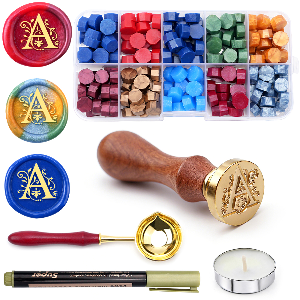 A-Z letter Wax Seal Stamp Kit  - Wax Seal Letter Kit avaliação e preço