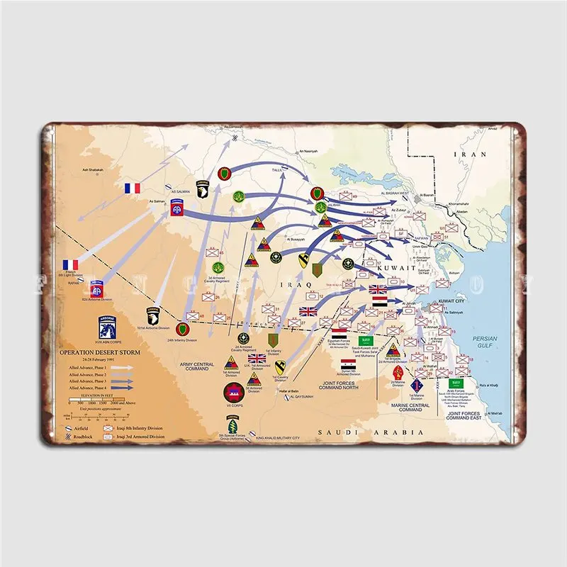 Operation Desert Storms Ground - Custom Map Poster avaliação e preço
