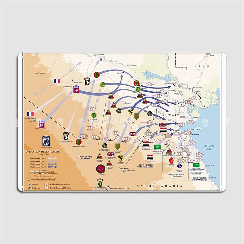 Operation Desert Storms Ground - Custom Map Poster avaliação e preço