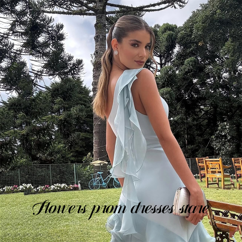 Flowers Sky Blue Party Dress L - Custom Night Sky avaliação e preço